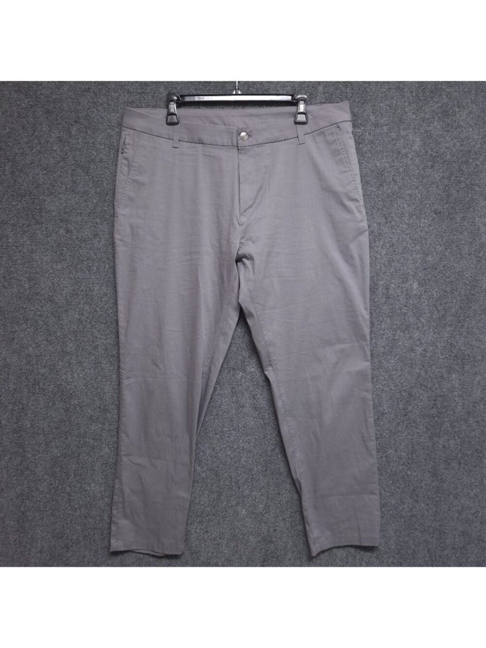 Birddogs Pants Men 38x29 Grey Stretch Flex 5-Pocket Chino Unlined Casual Hemmed